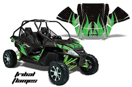 UTV Graphics Kit Decal Sticker Wrap For Arctic Cat Wildcat EPS 2012-2016 TRIBAL GREEN BLACK-atv motorcycle utv parts accessories gear helmets jackets gloves pantsAll Terrain Depot