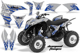 ATV Graphics Kit Quad Decal Sticker Wrap For Honda TRX700XX 2009-2015 DIAMOND FLAMES BLUE SILVER