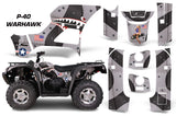 ATV Graphics Kit Decal Sticker Wrap For Bennche Grey Wolf 500/700 WARHAWK BLACK