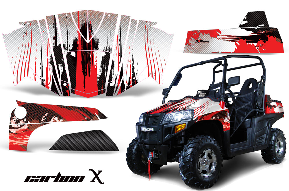 UTV Graphics Kit Decal Sticker Wrap For Bennche Spire 800 2010-2017 CARBONX RED-atv motorcycle utv parts accessories gear helmets jackets gloves pantsAll Terrain Depot