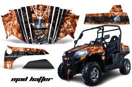 UTV Graphics Kit Decal Sticker Wrap For Bennche Spire 800 2010-2017 HATTER BLACK ORANGE-atv motorcycle utv parts accessories gear helmets jackets gloves pantsAll Terrain Depot