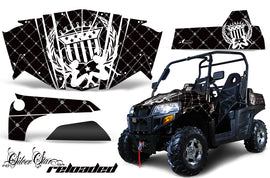 UTV Graphics Kit Decal Sticker Wrap For Bennche Spire 800 2010-2017 RELOADED WHITE BLACK-atv motorcycle utv parts accessories gear helmets jackets gloves pantsAll Terrain Depot