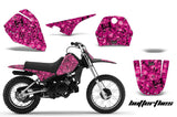 Dirt Bike Decal Graphic Kit Sticker Wrap For Yamaha PW80 PW 80 1996-2006 BUTTERFLIES BLACK PINK