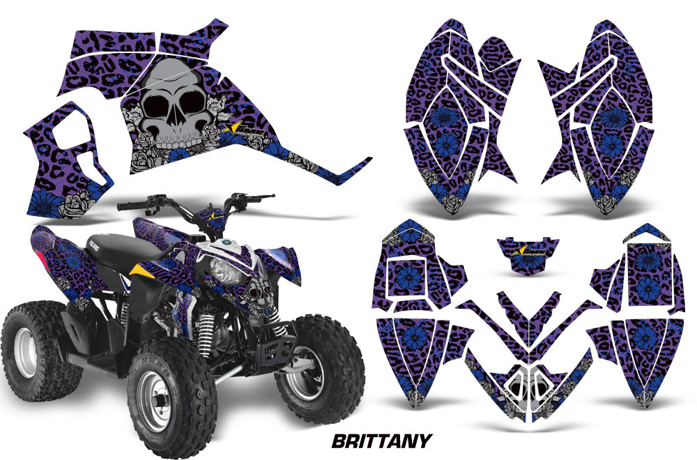 ATV Decal Graphic Kit Quad Wrap For Polaris Outlaw 90 2008-2014 Outlaw 110 2016 BRITTANY BLUE PURPLE-atv motorcycle utv parts accessories gear helmets jackets gloves pantsAll Terrain Depot
