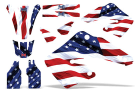 Dirt Bike Graphics Kit MX Decal Wrap For Honda CR125 CR250 2000-2001 USA FLAG-atv motorcycle utv parts accessories gear helmets jackets gloves pantsAll Terrain Depot