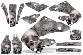 Dirt Bike Graphics Kit Decal Wrap For Honda CR125 1998-1999 CR250 1997-1999 CHECKERED SILVER BLACK-atv motorcycle utv parts accessories gear helmets jackets gloves pantsAll Terrain Depot