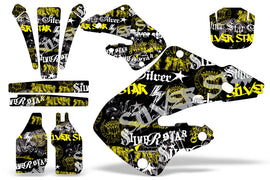 Dirt Bike Graphics Kit Decal Wrap For Honda CR125 1998-1999 CR250 1997-1999 SSSH BLACK YELLOW-atv motorcycle utv parts accessories gear helmets jackets gloves pantsAll Terrain Depot