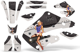 Dirt Bike Graphics Kit Decal Wrap For Honda CR125 1998-1999 CR250 1997-1999 TBOMBER BLACK-atv motorcycle utv parts accessories gear helmets jackets gloves pantsAll Terrain Depot