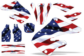 Dirt Bike Graphics Kit Decal Wrap For Honda CR125 1998-1999 CR250 1997-1999 USA FLAG-atv motorcycle utv parts accessories gear helmets jackets gloves pantsAll Terrain Depot