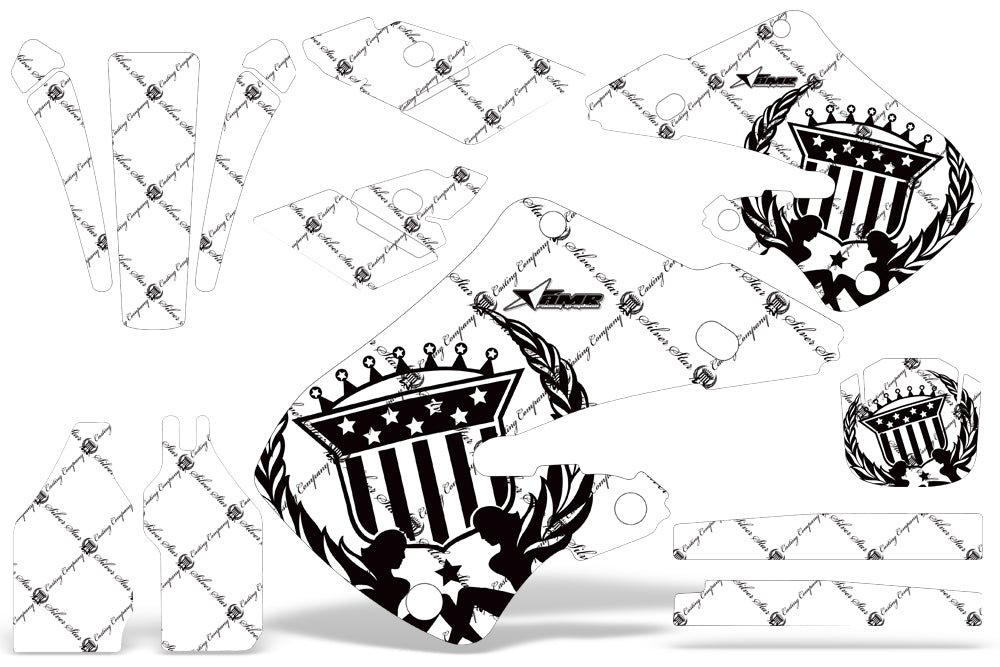 Dirt Bike Graphics Kit Decal Wrap For Honda CR125 1998-1999 CR250 1997-1999 RELOADED BLACK WHITE-atv motorcycle utv parts accessories gear helmets jackets gloves pantsAll Terrain Depot