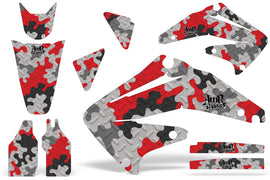 Dirt Bike Graphics Kit Decal Sticker Wrap For Honda CRF450R 2002-2004 CAMOPLATE RED-atv motorcycle utv parts accessories gear helmets jackets gloves pantsAll Terrain Depot