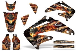 Dirt Bike Graphics Kit Decal Sticker Wrap For Honda CRF450R 2002-2004 FIRESTORM BLACK-atv motorcycle utv parts accessories gear helmets jackets gloves pantsAll Terrain Depot