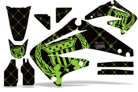 Dirt Bike Graphics Kit Decal Sticker Wrap For Honda CRF450R 2002-2004 RELOADED GREEN BLACK-atv motorcycle utv parts accessories gear helmets jackets gloves pantsAll Terrain Depot