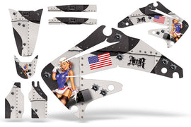 Dirt Bike Graphics Kit Decal Sticker Wrap For Honda CRF450R 2002-2004 TBOMBER BLACK-atv motorcycle utv parts accessories gear helmets jackets gloves pantsAll Terrain Depot