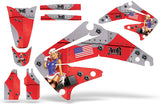 Dirt Bike Graphics Kit Decal Sticker Wrap For Honda CRF450R 2002-2004 TBOMBER RED