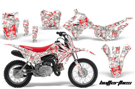 Dirt Bike Decal Graphic Kit Wrap For Honda CRF110 CRF 110 2013-2018 BUTTERFLIES RED WHITE-atv motorcycle utv parts accessories gear helmets jackets gloves pantsAll Terrain Depot