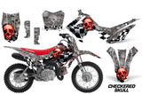 Dirt Bike Decal Graphic Kit Wrap For Honda CRF110 CRF 110 2013-2018 CHECKERED RED SILVER
