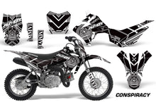 Load image into Gallery viewer, Dirt Bike Decal Graphic Kit Wrap For Honda CRF110 CRF 110 2013-2018 CONSPIRACY WHITE-atv motorcycle utv parts accessories gear helmets jackets gloves pantsAll Terrain Depot