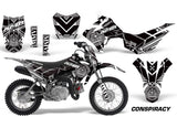 Dirt Bike Decal Graphic Kit Wrap For Honda CRF110 CRF 110 2013-2018 CONSPIRACY WHITE