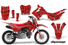 Load image into Gallery viewer, Dirt Bike Decal Graphic Kit Wrap For Honda CRF110 CRF 110 2013-2018 DIGICAMO RED-atv motorcycle utv parts accessories gear helmets jackets gloves pantsAll Terrain Depot