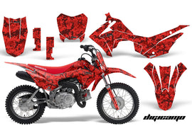 Dirt Bike Decal Graphic Kit Wrap For Honda CRF110 CRF 110 2013-2018 DIGICAMO RED-atv motorcycle utv parts accessories gear helmets jackets gloves pantsAll Terrain Depot
