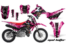 Dirt Bike Decal Graphic Kit Wrap For Honda CRF110 CRF 110 2013-2018 HATTER BLACK PINK-atv motorcycle utv parts accessories gear helmets jackets gloves pantsAll Terrain Depot
