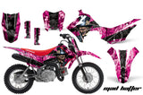 Dirt Bike Decal Graphic Kit Wrap For Honda CRF110 CRF 110 2013-2018 HATTER BLACK PINK