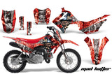 Dirt Bike Decal Graphic Kit Wrap For Honda CRF110 CRF 110 2013-2018 HATTER SILVER RED