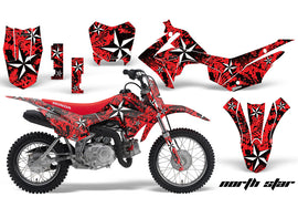 Dirt Bike Decal Graphic Kit Wrap For Honda CRF110 CRF 110 2013-2018 NORTHSTAR RED-atv motorcycle utv parts accessories gear helmets jackets gloves pantsAll Terrain Depot
