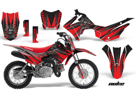 Dirt Bike Decal Graphic Kit Wrap For Honda CRF110 CRF 110 2013-2018 NUKE RED BLACK-atv motorcycle utv parts accessories gear helmets jackets gloves pantsAll Terrain Depot