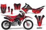 Dirt Bike Decal Graphic Kit Wrap For Honda CRF110 CRF 110 2013-2018 NUKE RED BLACK