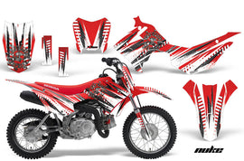 Dirt Bike Decal Graphic Kit Wrap For Honda CRF110 CRF 110 2013-2018 NUKE WHITE RED-atv motorcycle utv parts accessories gear helmets jackets gloves pantsAll Terrain Depot