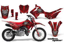 Load image into Gallery viewer, Dirt Bike Decal Graphic Kit Wrap For Honda CRF110 CRF 110 2013-2018 WIDOW BLACK RED-atv motorcycle utv parts accessories gear helmets jackets gloves pantsAll Terrain Depot