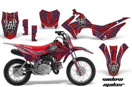 Dirt Bike Decal Graphic Kit Wrap For Honda CRF110 CRF 110 2013-2018 WIDOW BLUE RED-atv motorcycle utv parts accessories gear helmets jackets gloves pantsAll Terrain Depot