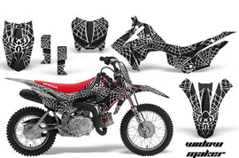 Dirt Bike Decal Graphic Kit Wrap For Honda CRF110 CRF 110 2013-2018 WIDOW WHITE BLACK-atv motorcycle utv parts accessories gear helmets jackets gloves pantsAll Terrain Depot