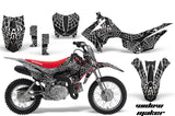 Dirt Bike Decal Graphic Kit Wrap For Honda CRF110 CRF 110 2013-2018 WIDOW WHITE BLACK