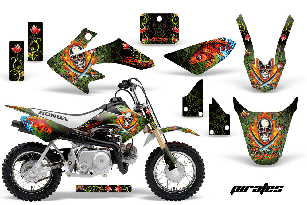 Dirt Bike Graphics Kit Decal Wrap For Honda CRF50 CRF 50 2014-2018 EDHP GREEN-atv motorcycle utv parts accessories gear helmets jackets gloves pantsAll Terrain Depot