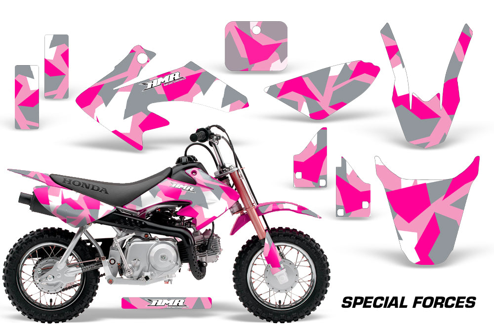 Dirt Bike Graphics Kit Decal Wrap For Honda CRF50 CRF 50 2004-2013 SPECIAL FORCES PINK-atv motorcycle utv parts accessories gear helmets jackets gloves pantsAll Terrain Depot
