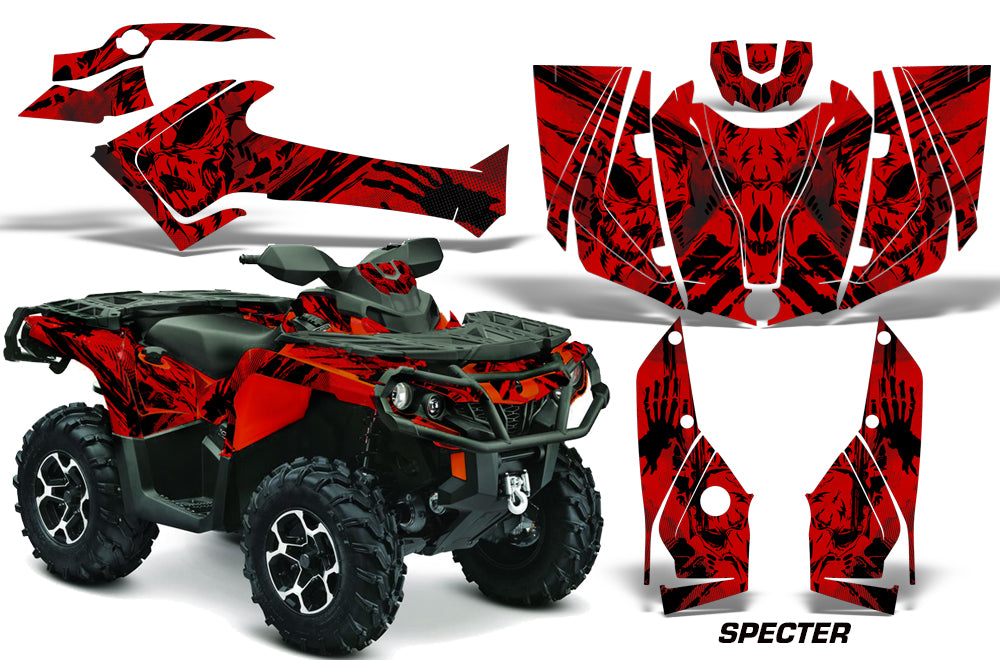 ATV Graphics Kit Decal Wrap For CanAm Outlander 800R/1000 XT-P DPS SST G2 SPECTER RED-atv motorcycle utv parts accessories gear helmets jackets gloves pantsAll Terrain Depot