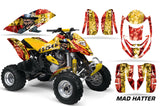 ATV Graphics Kit Decal Quad Wrap For Can-Am Bombardier DS650 DS 650 HATTER YELLOW RED