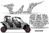 UTV Decal Graphic Kit Wrap For Can-Am Maverick MAX 1000R 4 Door 2017-2018 DIGICAMO WHITE