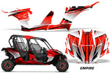 UTV Decal Graphic Kit Wrap For Can-Am Maverick MAX 1000R 4 Door 2017-2018 EMPIRE RED