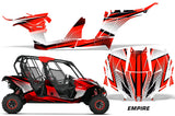 UTV Decal Graphic Kit Wrap For Can-Am Maverick MAX 1000R 4 Door 2017-2018 EMPIRE RED