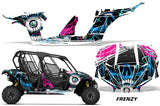 UTV Decal Graphic Kit Wrap For Can-Am Maverick MAX 1000R 4 Door 2017-2018 FRENZY BLUE