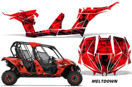 UTV Decal Graphic Kit Wrap For Can-Am Maverick MAX 1000R 4 Door 2017-2018 MELTDOWN BLACK RED-atv motorcycle utv parts accessories gear helmets jackets gloves pantsAll Terrain Depot