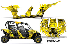 Load image into Gallery viewer, UTV Decal Graphic Kit Wrap For Can-Am Maverick MAX 1000R 4 Door 2017-2018 MELTDOWN BLACK YELLOW-atv motorcycle utv parts accessories gear helmets jackets gloves pantsAll Terrain Depot