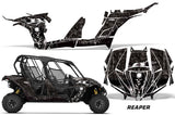 UTV Decal Graphic Kit Wrap For Can-Am Maverick MAX 1000R 4 Door 2017-2018 REAPER BLACK