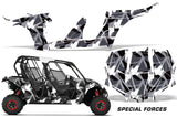 UTV Decal Graphic Kit Wrap For Can-Am Maverick MAX 1000R 4 Door 2017-2018 SPECIAL FORCES WHITE