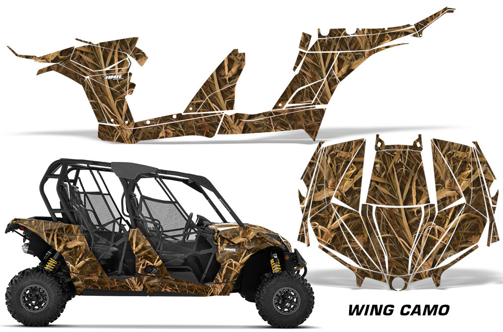 UTV Decal Graphic Kit Wrap For Can-Am Maverick MAX 1000R 4 Door 2017-2018 WING CAMO-atv motorcycle utv parts accessories gear helmets jackets gloves pantsAll Terrain Depot