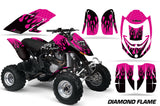 ATV Graphics Kit Decal Quad Wrap For Can-Am Bombardier DS650 DS 650 DIAMOND FLAMES BLACK PINK